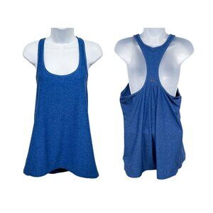 Under Armour Athletic Racerback Cinch Waist Sleeveless Workout Tank Top Blue